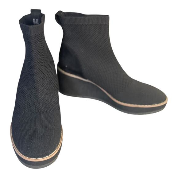 Anne Klein Women’s Black Parley Wedge Stretch Ankle Boots Size-6.5m - Picture 2 of 9